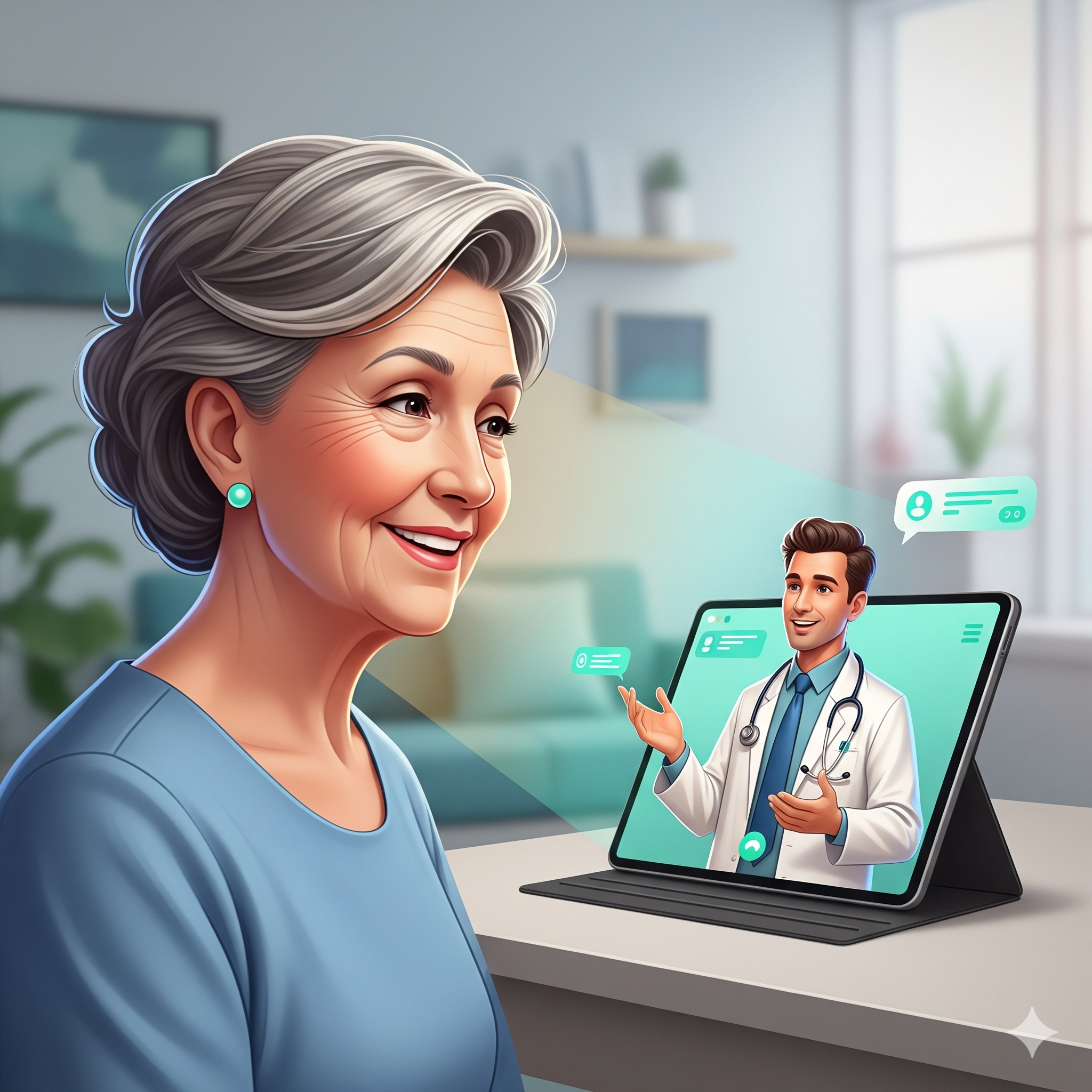 servicios salud adultos mayores telemedicina casa